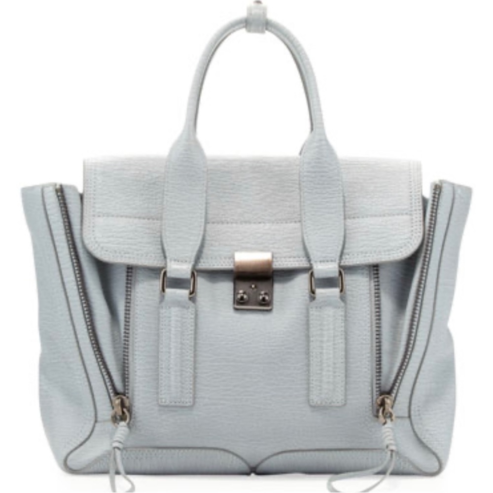 3.1 Phillip Lim  Blue Leather Large Pashli Satchel